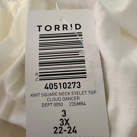 Torrid Knit Square Neck Eyelet Top, NWT, 3X - Picture 6 of 6